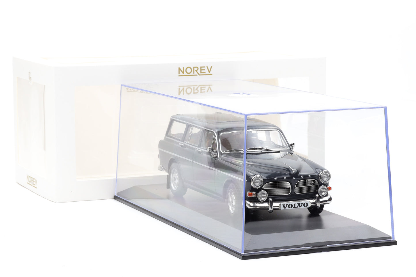 1:18 Norev Volvo Amazon Kombi Break 1968 Graphite grey + Vitrine 188751