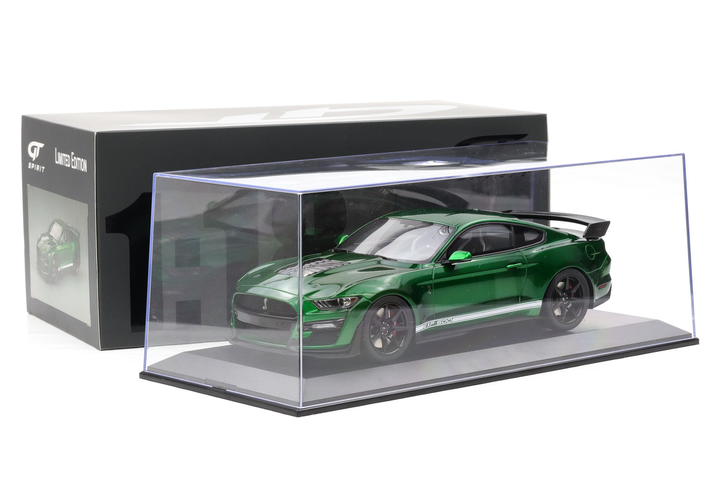 1:18 GT Spirit Shelby Mustang GT 500 Candy Apple Green GT834 + Vitrine