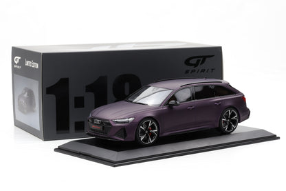 1:18 GT Spirit Audi RS6 C8 Avant 2020 matt purple GT825 + Vitrine