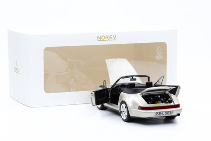 1:18 Norev Porsche 911 964 Carrera 2 WTL Cabriolet 1992 Zermatt silver 187140