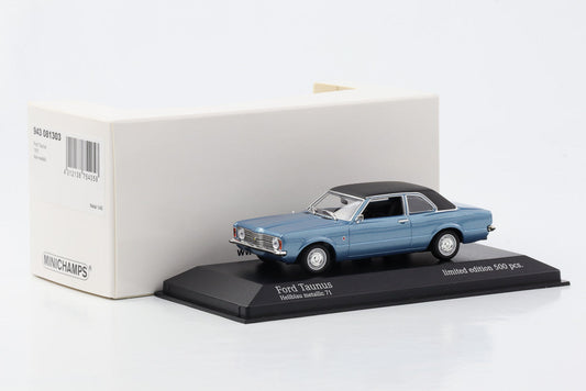 1:43 Ford Taunus hellblau metallic 71 1970 Minichamps limited