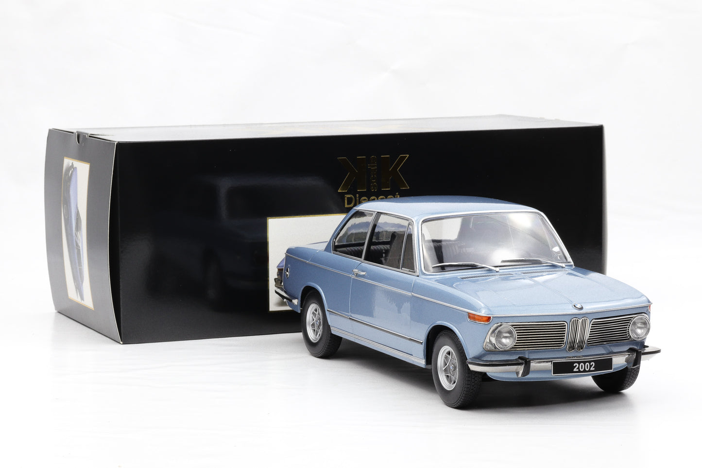 1:12 KK-Scale BMW 2002 1.Serie 1971 hellblau-metallic diecast opening parts