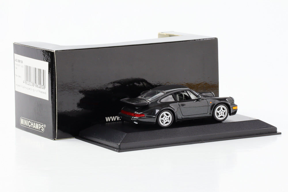 1:43 Porsche 964 911 Turbo 1990 black metallic Minichamps