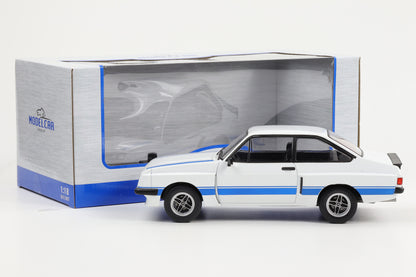 1:18 MCG Ford Escort MK II RS 2000 X-pack weiß mit Streifen Dekor MCG18350