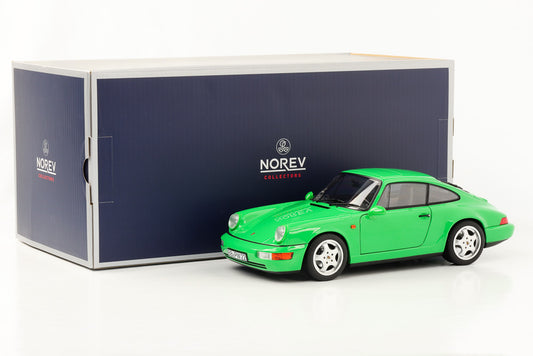 1:18 Porsche 911 964 Carrera 4 Coupe segnale verde 1990 Norev limitato 187323