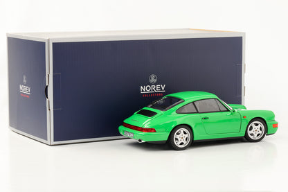 1:18 Porsche 911 964 Carrera 4 Coupe segnale verde 1990 Norev limitato 187323