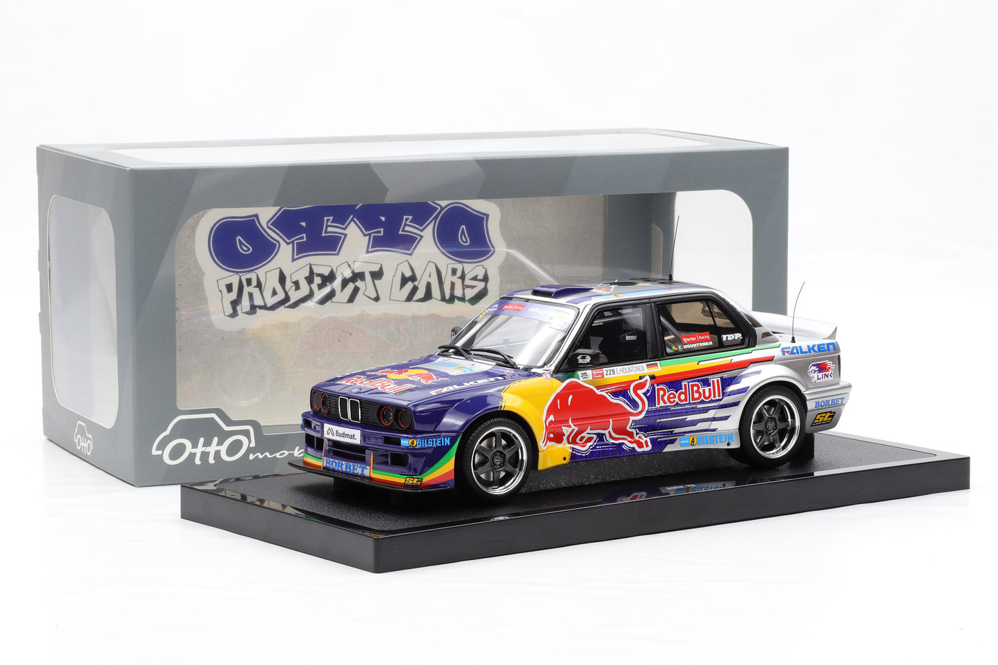 1:18 Ottomobile BMW E30 V8 Drift LSX Red Bull 2023 Elias Hountondji OT486