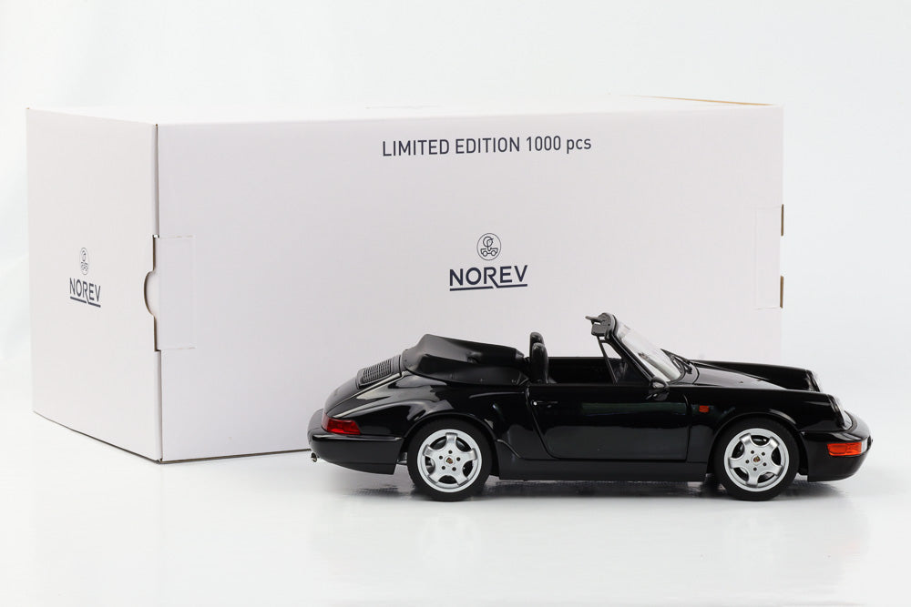 1:18 Porsche 911 964 Carrera 4 Cabriolet black metallic 1990 Norev