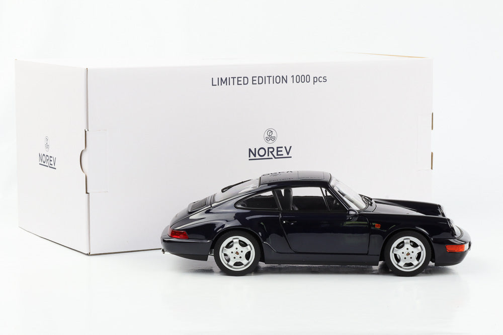 1:18 Porsche 911 964 Carrera 4 blue metallic 1990 Norev limited