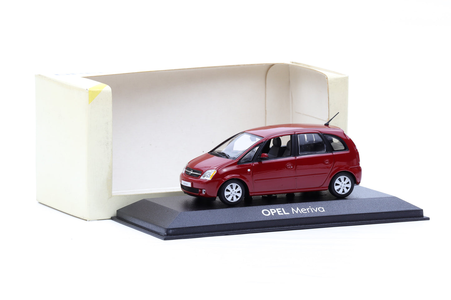 1:43 Minichamps Opel Meriva Karmesinrot 2003 DEALER / Gebraucht