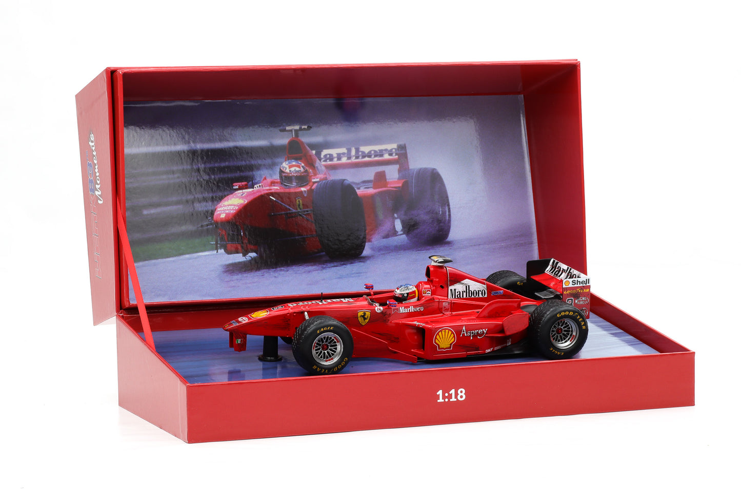 1:18 Werk83 Ferrari F300 3 Wheeler #3 Belgien GP Formel 1 1998 Schumacher Giftbox