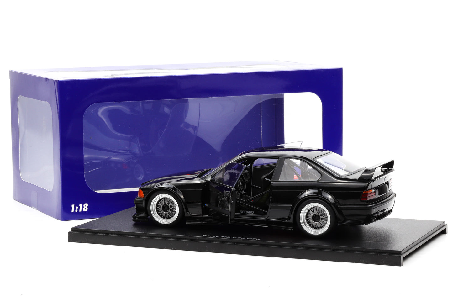 1:18 WERK83 BMW M3 E36 GTR Plain Body Street Version schwarz diecast
