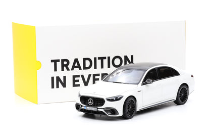 1:18 NZG Mercedes-Benz AMG S 63 E V8 Performance 2022 opalith white