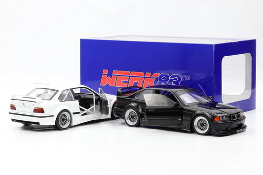1:18 WERK83 BMW M3 E36 GTR Plain Body Street Version SET black / white