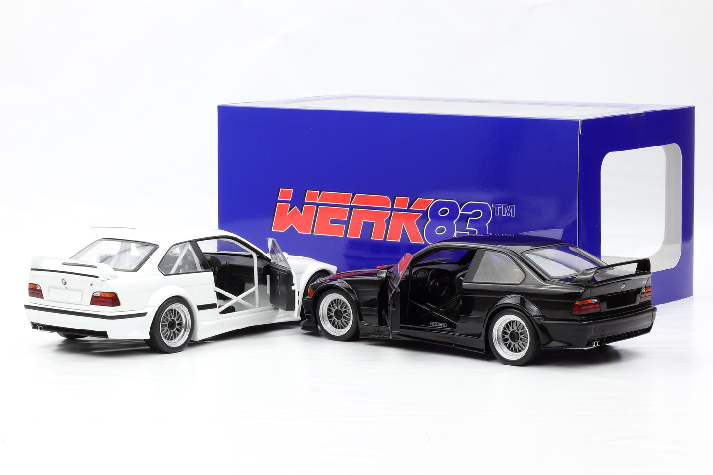 1:18 WERK83 BMW M3 E36 GTR Plain Body Street Version SET black / white