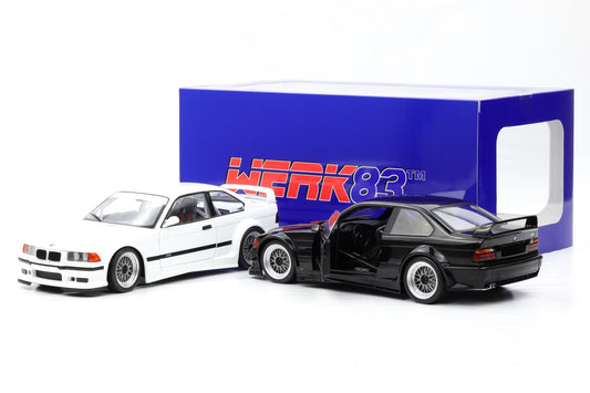 1:18 WERK83 BMW M3 E36 GTR Plain Body Street Version SET black / white