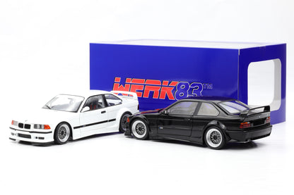 1:18 WERK83 BMW M3 E36 GTR Plain Body Street Version SET black / white
