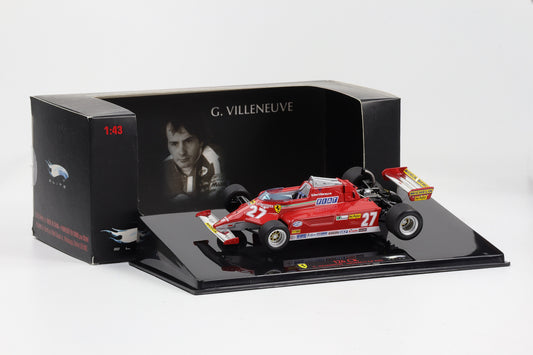 1:43 Hot Wheels Elite Ferrari 126 CK G. Villeneuve #27 Monaco GP 1981 Formel 1 T6269