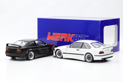 1:18 WERK83 BMW M3 E36 GTR Plain Body Street Version SET black / white