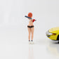1:18 figure cosplay anime manga girl orange hair baseball bat American diorama 6th