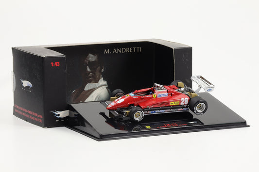 1:43 Hot Wheels Elite Ferrari 126 C2 M. Andretti #28 Italy GP 1982 Formel 1 T6939