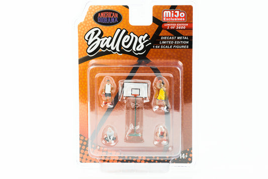 1:64 Figura Ballers Jugadores de Baloncesto 5uds. Diorama americano Mijo