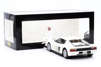 1:18 Ferrari Movie Miami Vice Testarossa US 1984 mit Figur Sonny + Vitrine
