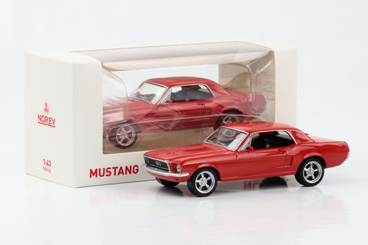 1:43 福特野马 MKI Coupe 1968 红色 Norev Jet 汽车压铸