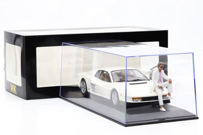 1:18 Ferrari Movie Miami Vice Testarossa US 1984 mit Figur Sonny + Vitrine