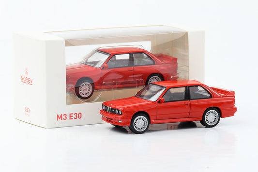 1:43 BMW M3 E30 1986 vermelho Norev Jet Car fundido