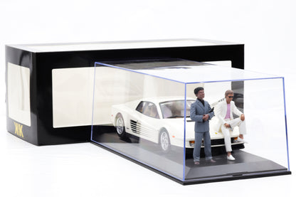 1:18 Ferrari Miami Vice Testarossa US 1984 mit Figur Sonny Tubbs + Vitrine