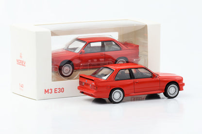 1:43 BMW M3 E30 1986 rojo Norev Jet Car diecast