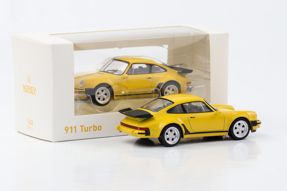 1:43 Porsche 911 Turbo yellow 1978 Norev Jet Car diecast – motor