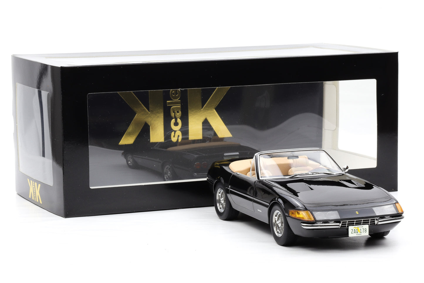 1:18 Ferrari 365 GTS/4 Daytona Spider Cabrio schwarz 1969 Miami Vice KK-Scale