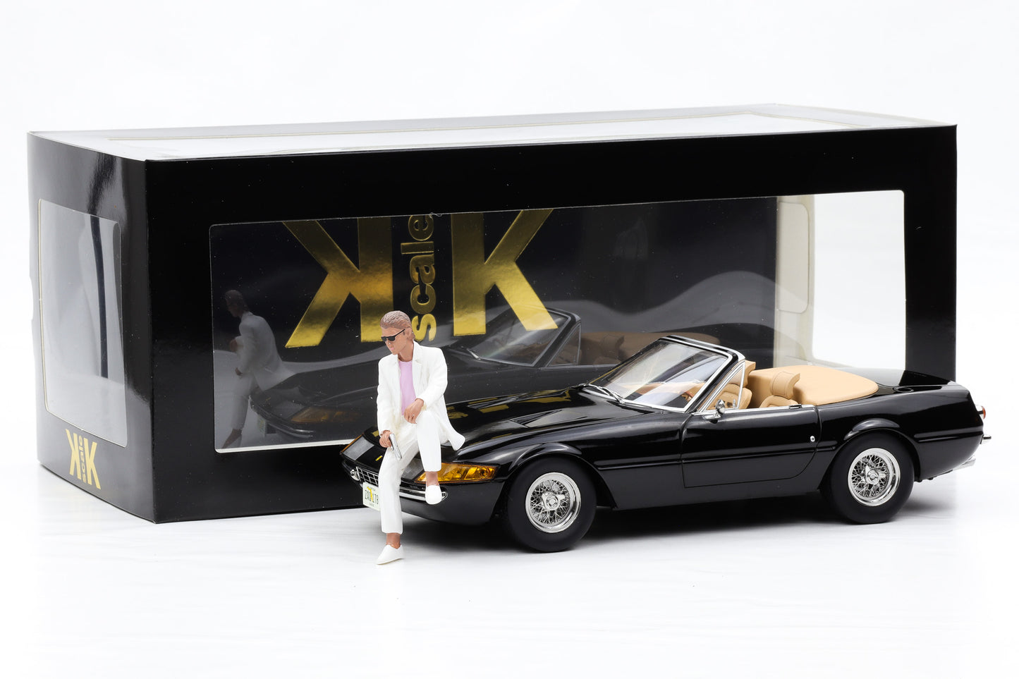 1:18 Ferrari Miami Vice Movie 365 GTS/4 Daytona Spyder 1969 mit Figur Sonny