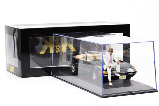 1:18 Ferrari Miami Vice 365 GTS/4 Daytona Spyder + Figur Sonny + Vitrine