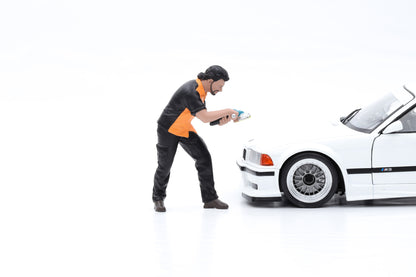 1:18 American Diorama Figur Detail Masters Polish & Shine BMW Reinigung Figuren