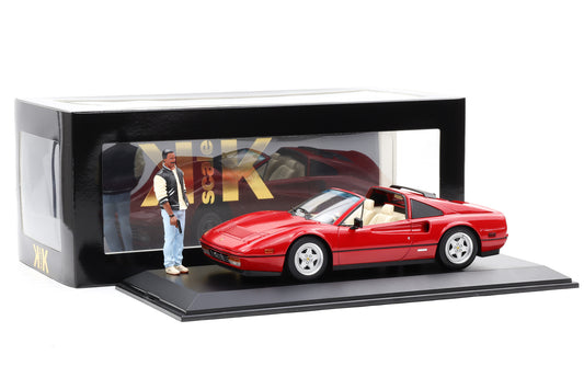 1:18 Ferrari 328 GTS 1985 Film Beverly Hills Cop II Movie + Figur + Vitrine