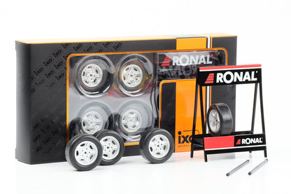 1:18 4 rims 24 mm wheel set Ronal GM 34 mm with tires IXO