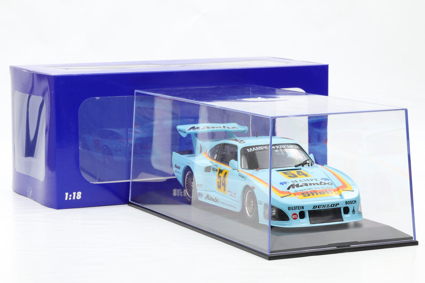 1:18 Werk83 Porsche 935 K3 Mambo #54 DRM Champion 1979 Ludwig + Vitrine