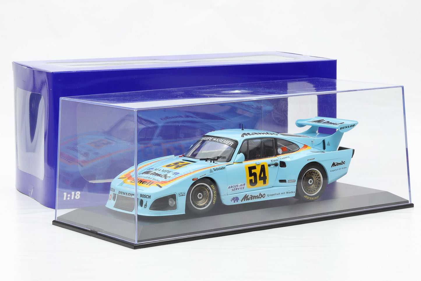 1:18 Werk83 Porsche 935 K3 Mambo #54 DRM Champion 1979 Ludwig + Vitrine