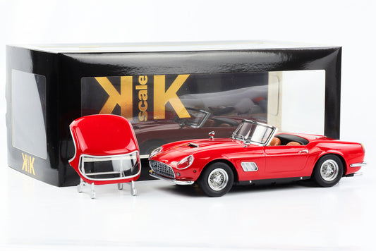 1:18 Ferrari 250 GT California Spider versión estadounidense 1960 rojo escala KK fundido a presión