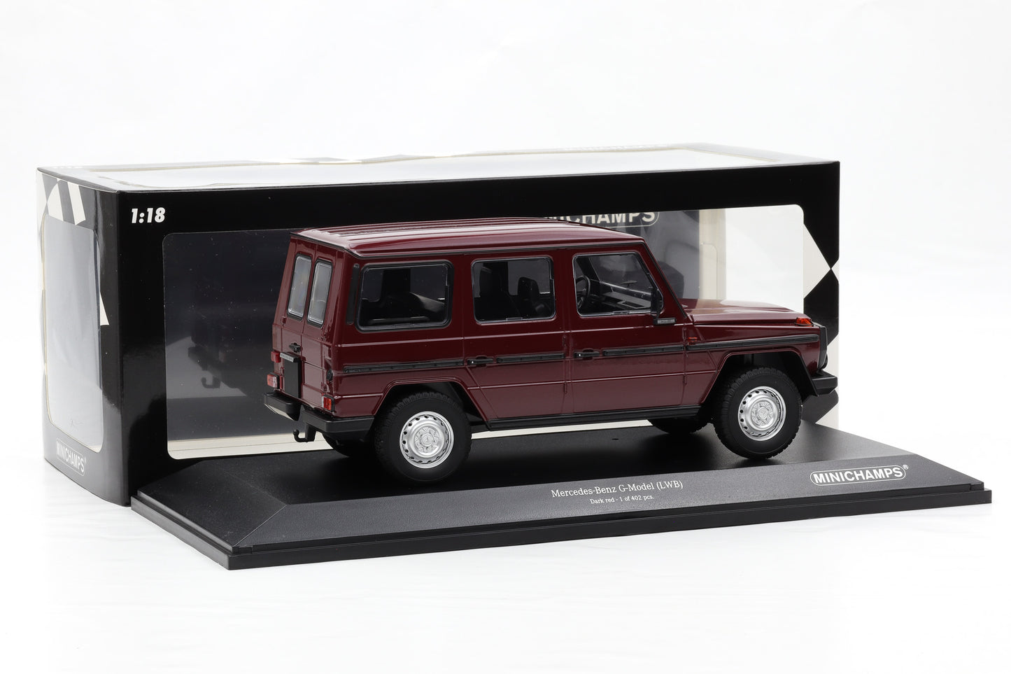 1:18 Minichamps Mercedes G-Klasse 300GD G-Model LWB W460 dark red 1980