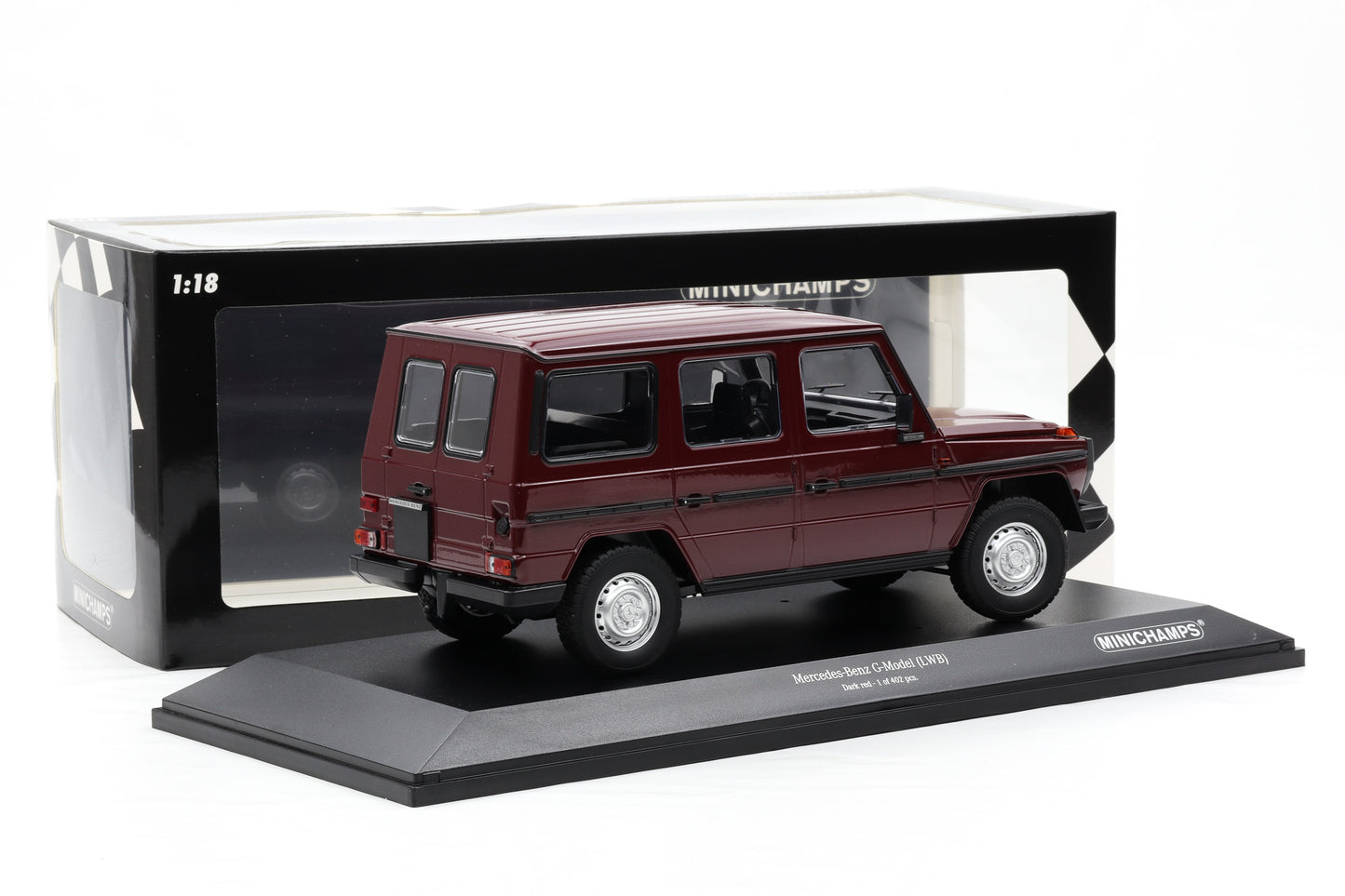 1:18 Minichamps Mercedes G-Klasse 300GD G-Model LWB W460 dark red 1980