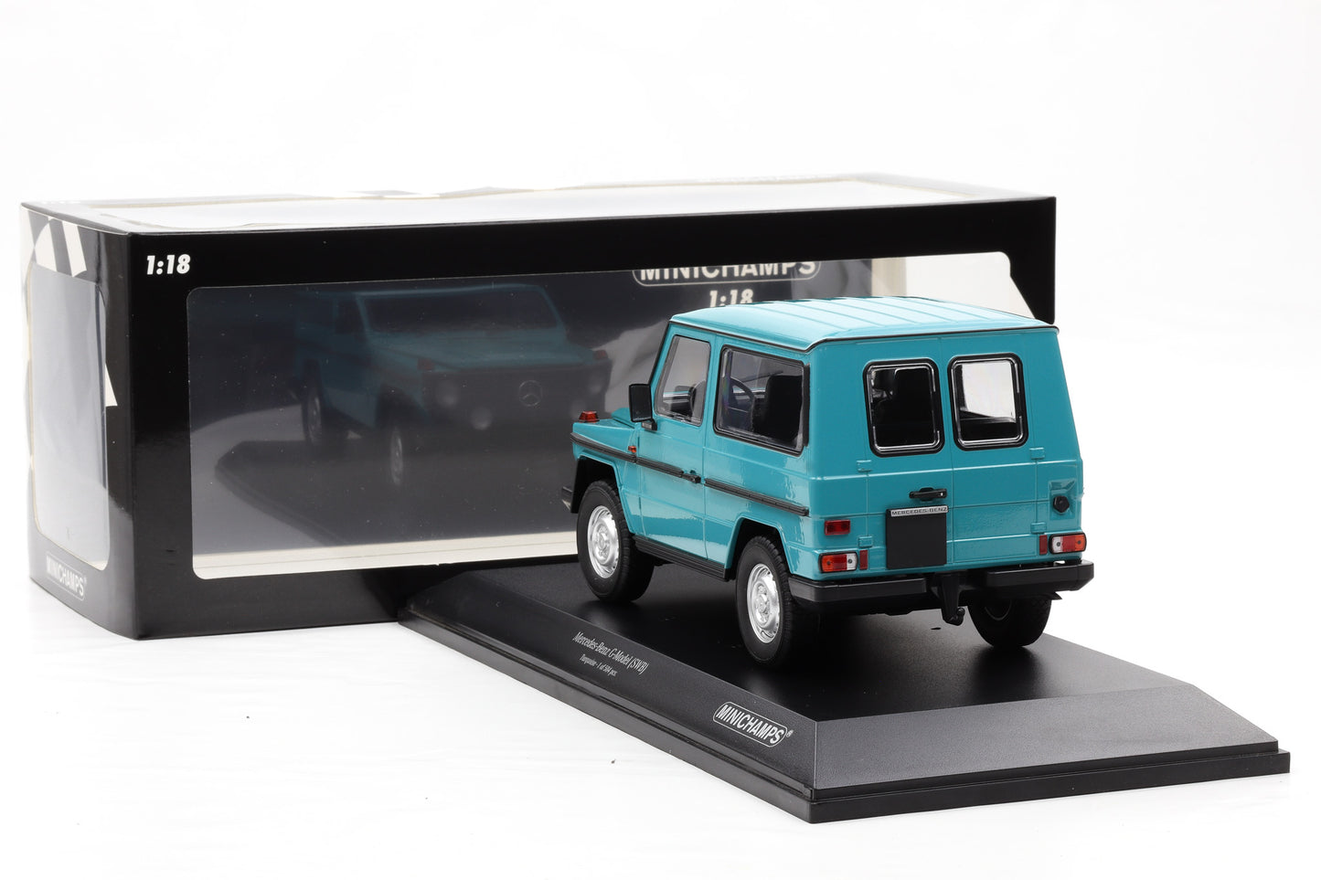 1:18 Minichamps Mercedes G-Modell 300GD SWB W460 G-Klasse turquoise 1980