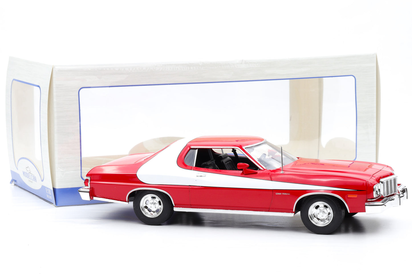 1:18 Ford Gran Torino Starsky and Hutch 1975 red/white diecast MCG18005