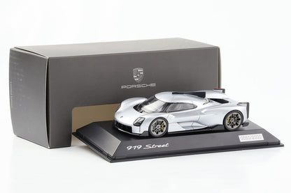 1:43 Rivenditore Spark WAP Porsche 919 Street argento metallizzato