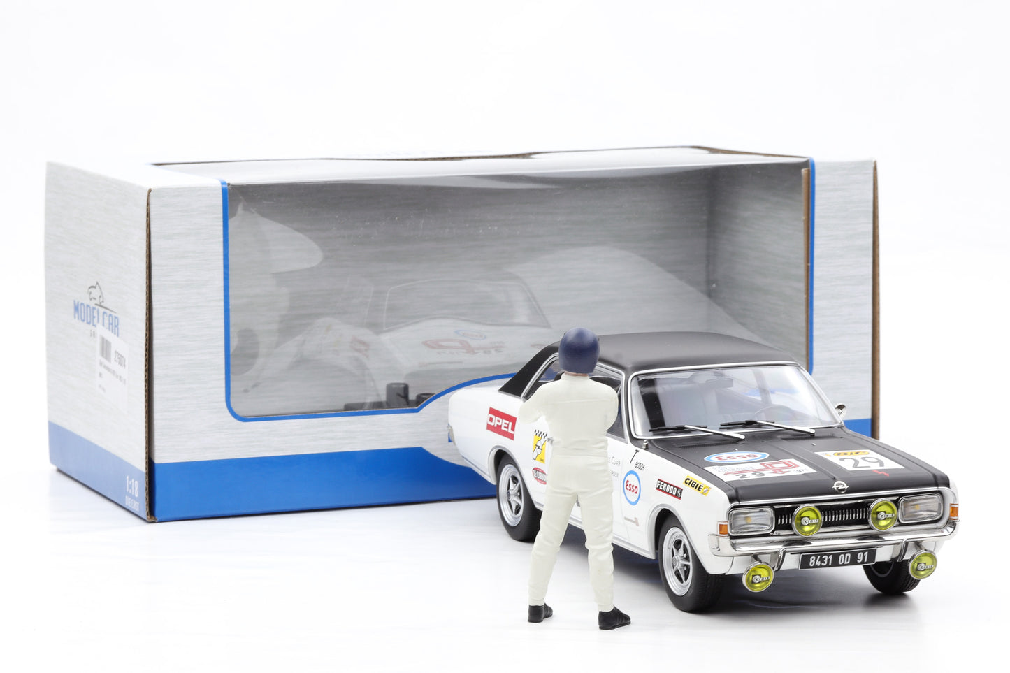 1:18 Opel Commodore GS/E Rallye Monte Carlo 1971 Grender Pagani + Figur