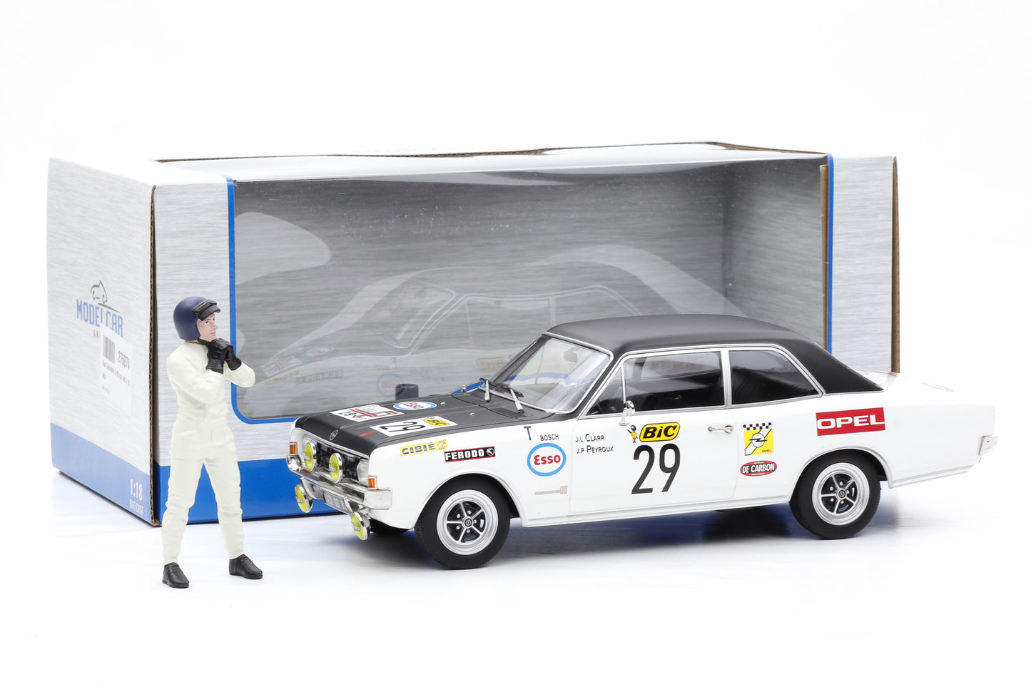 1:18 Opel Commodore GS/E Rallye Monte Carlo 1971 Grender Pagani + Figur
