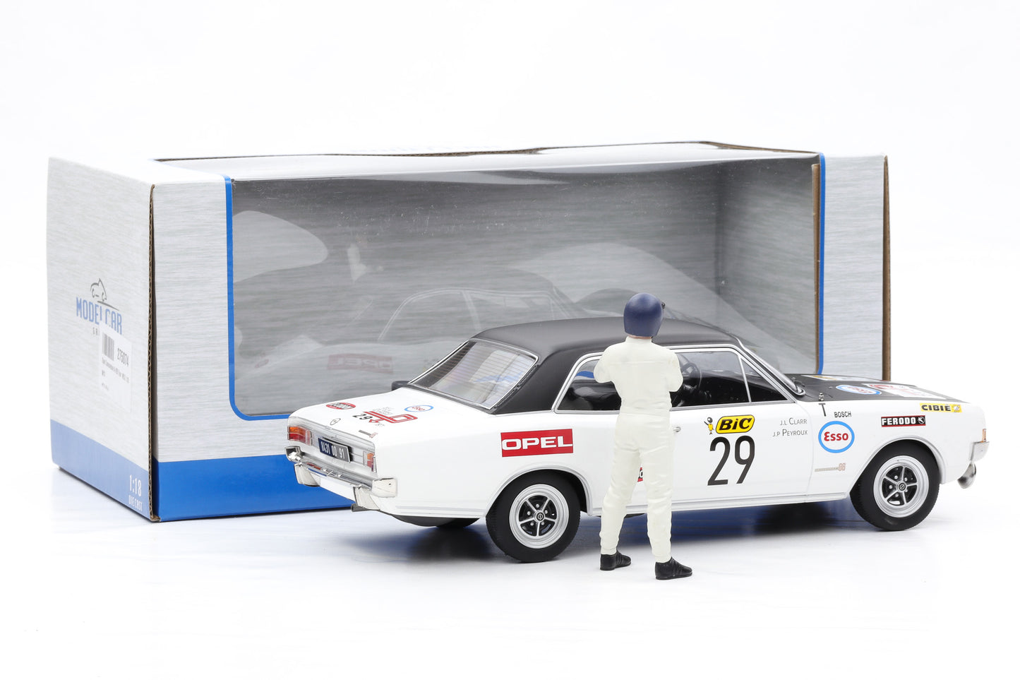 1:18 Opel Commodore GS/E Rallye Monte Carlo 1971 Grender Pagani + Figur